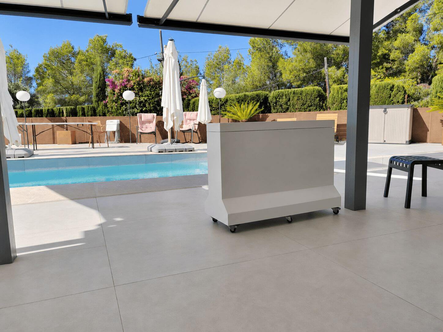 Mueble tv oculta exterior